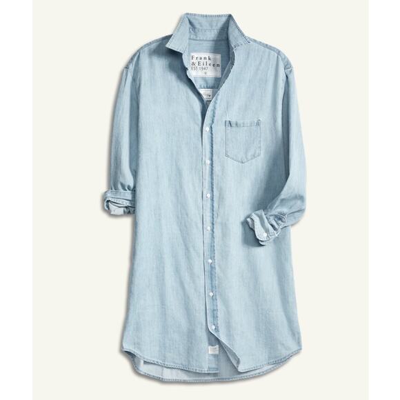 Frank & Eileen Mary Classic Shirtdress Famous Denim Classic Blue Wash Size Small - Picture 7 of 16